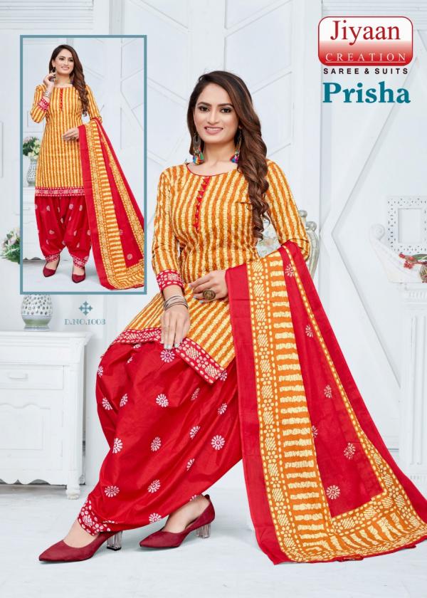 Jiyaan Prisha Vol-1 Cotton Designer Printed Patiyala Dress Material